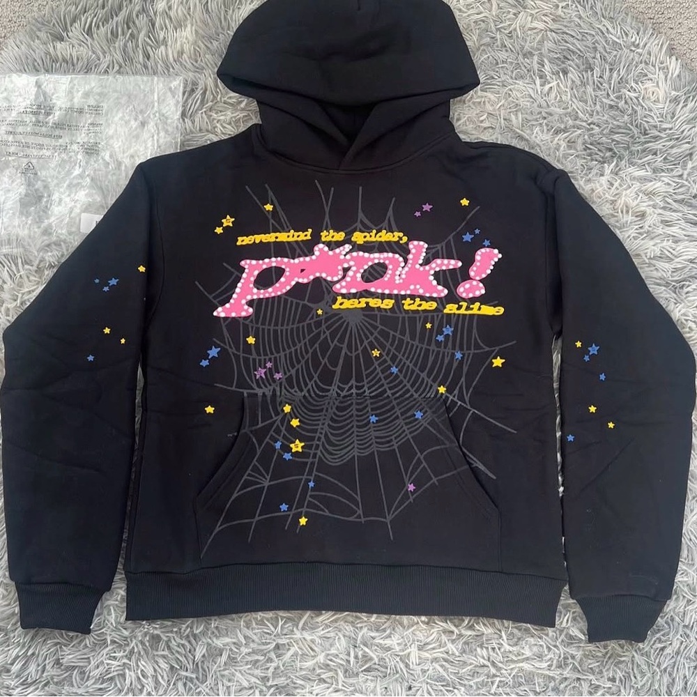 Spider Hoodie  Pink